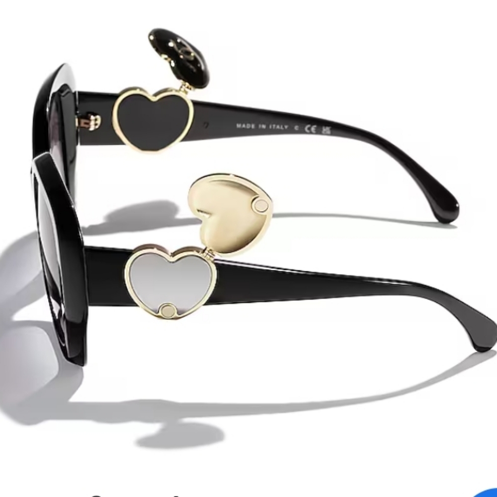 Chanel CH5518A c622 Black and Gold Women's Sunglasses - Picture 9 of 11